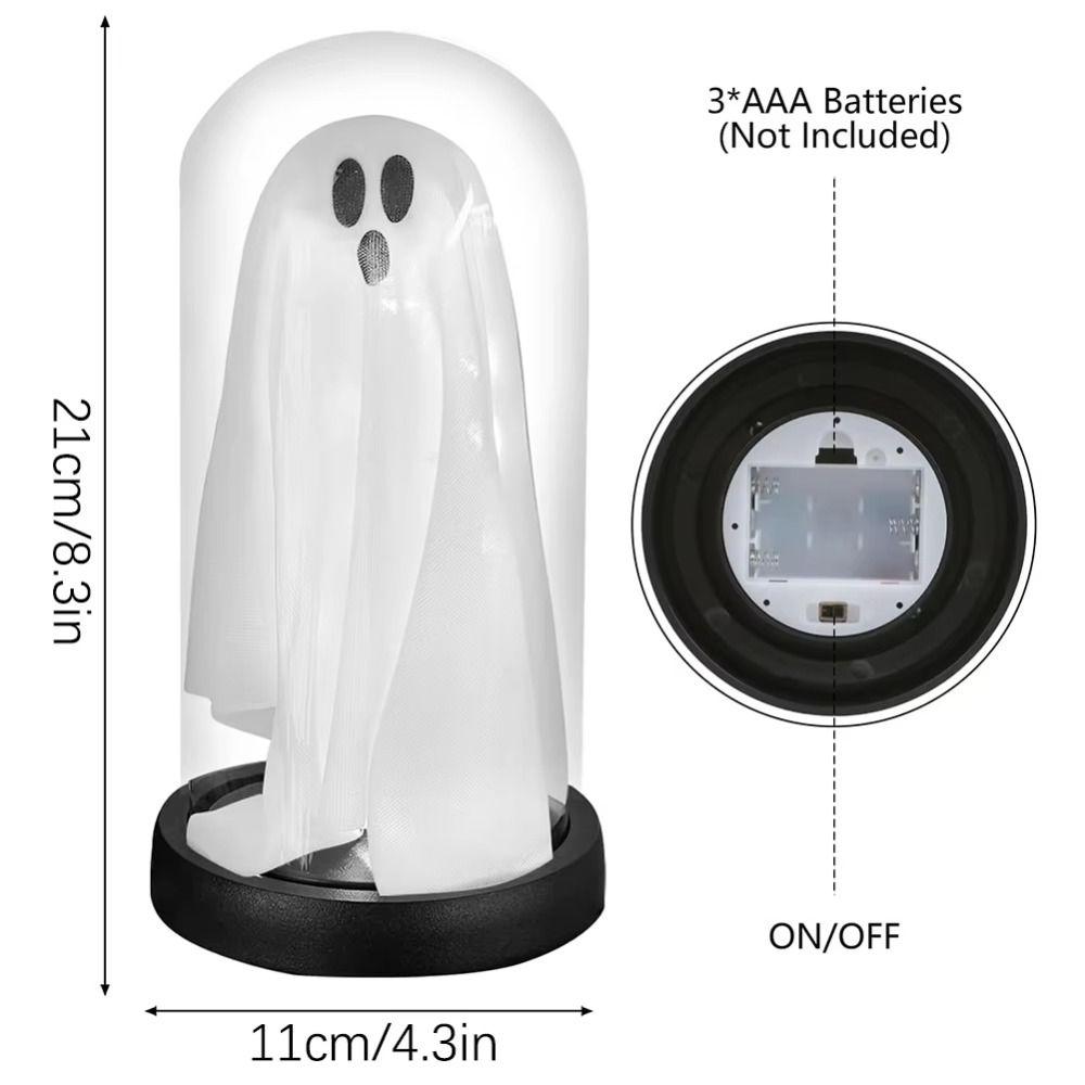 PVC Cloche Light-Up Ghosts Cute Ghost Silhouette Mood Light  Indoor Decor