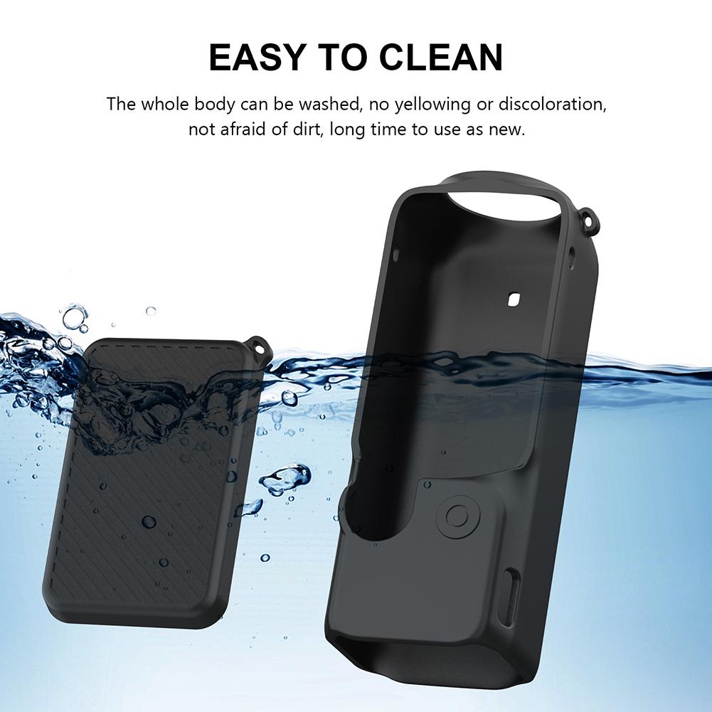 For DJI Osmo Pocket 4 Silicone Protective Case Full Body Cover with Screen Protector Anti-Slip Anti-Drop Shockproof Accessories