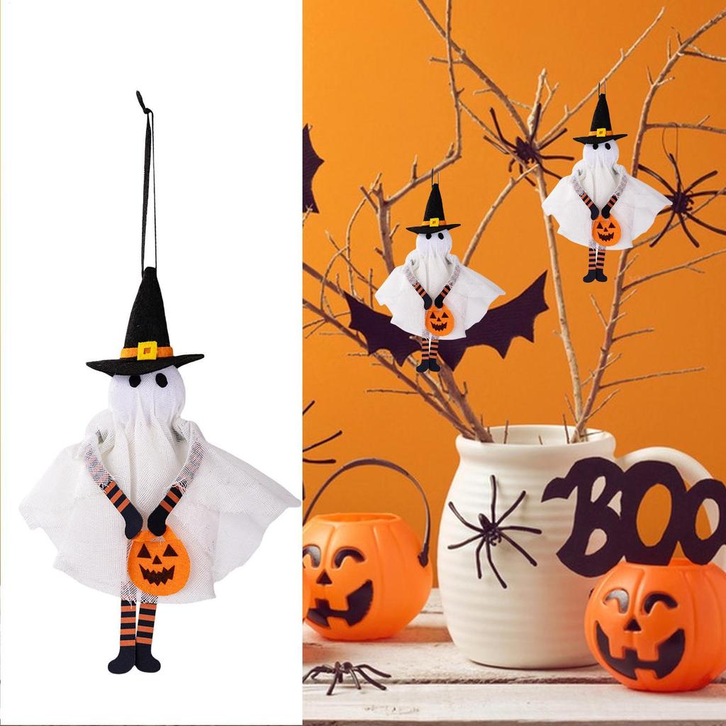 Halloween Tree Ornaments Hangable Pumpkin Ghost Pendant Aesthetic Hangable Decorations For Indoor Home Kids Adults Tree