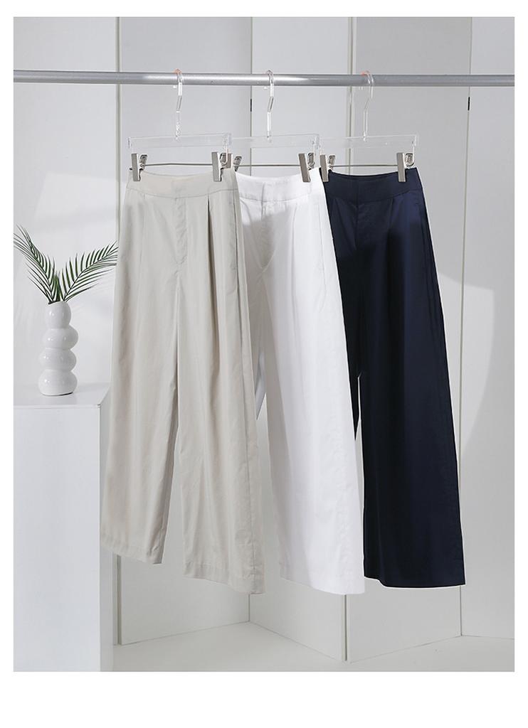 Minimally Designed Commuting Thin Wide Leg Pants for Women