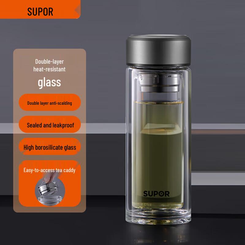 SUPOR KCG38AZ10 Double Wall Glass Mug