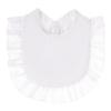 Ruffled Pure Cotton Baby Bibs with Lace Trim