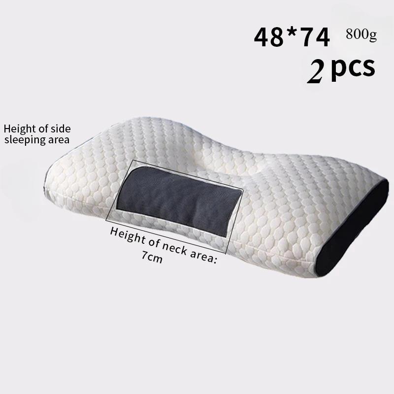 2026 New Neck Pillow Help Sleep And Protect The Neck Cervical Orthopedic Household Soybean Fiber Massage SPA Pillow For Sleeping
