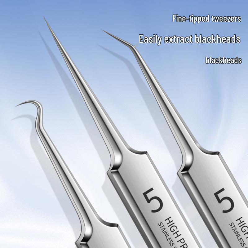 Blackhead & Acne Removal Set: Disposable Pimple Needle & Ultra-Fine Tweezers