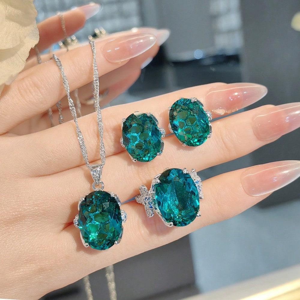 Heavy Industries Paraiba Lake Water Blue Pigeon Egg Pendant