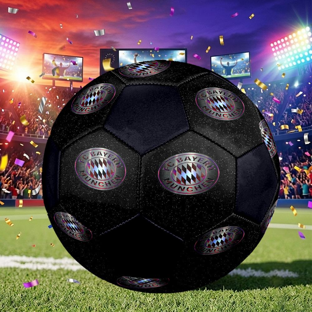 1pc Bayern Munich Crest Standard Size 5 Soccer ball, Durable game Soccer Ball for School Park Training & Daily Entertainment zq7142