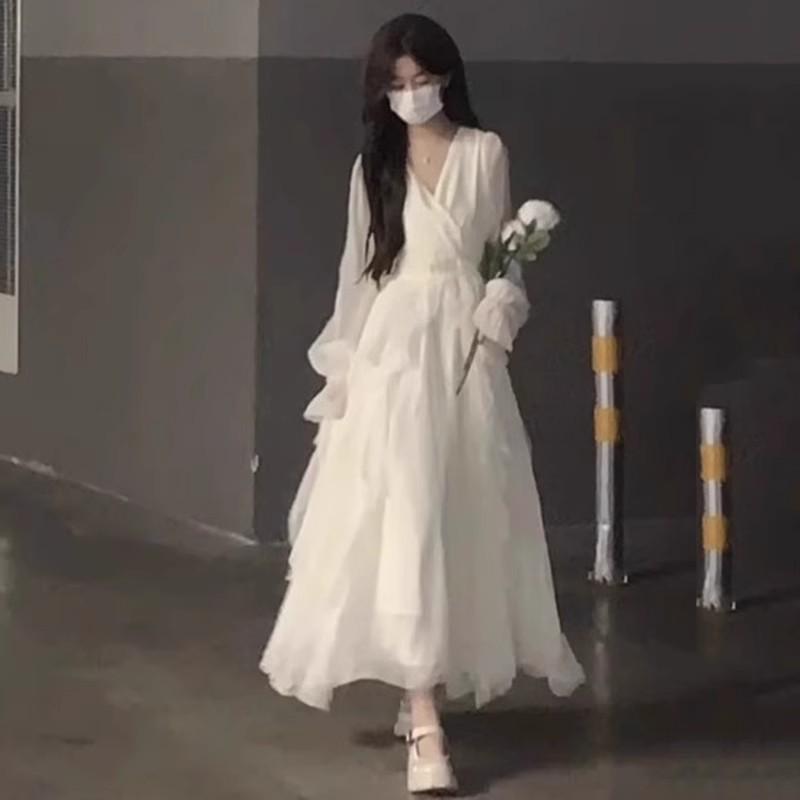 White Spaghetti Strap Summer Beach Dress: Long Fairy Vacation Dress