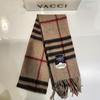 Men's Winter All Wool Brown Beige Big Check Long Muffler VM1N 4BR 122 I0