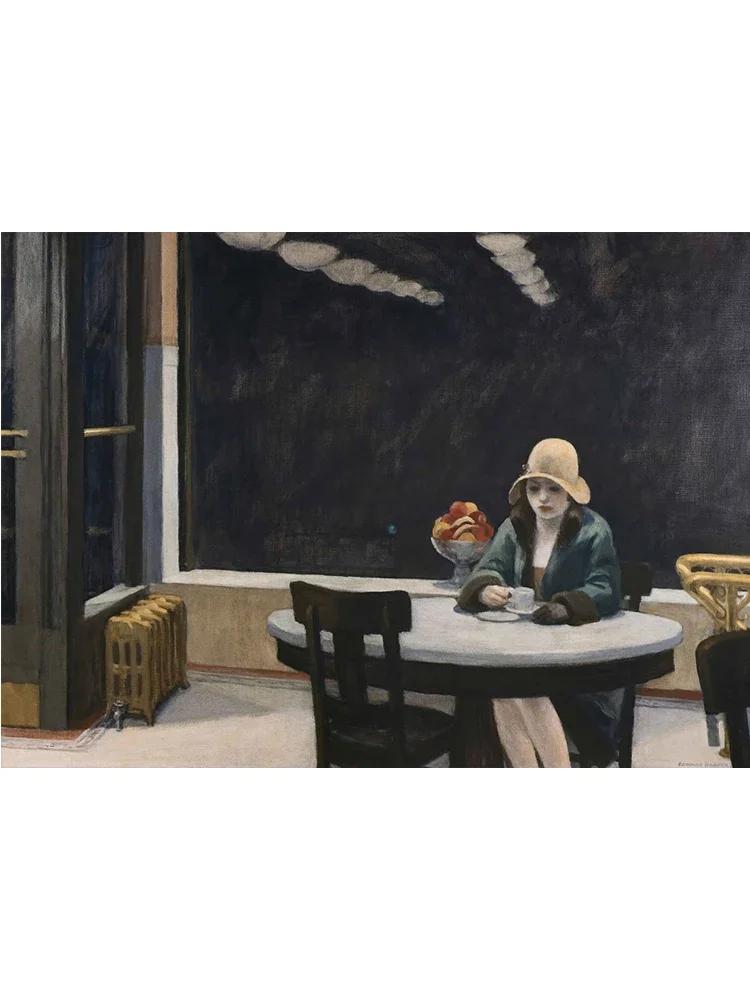 Edward Hopper Famous Realistic Master Art Poster Canvas Painting Nighthawks Life Landscape Wall Art Living Room Home Decoration
