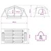 Cabin Tent Green 480 x 273 x 205 cm Polyester and Steel