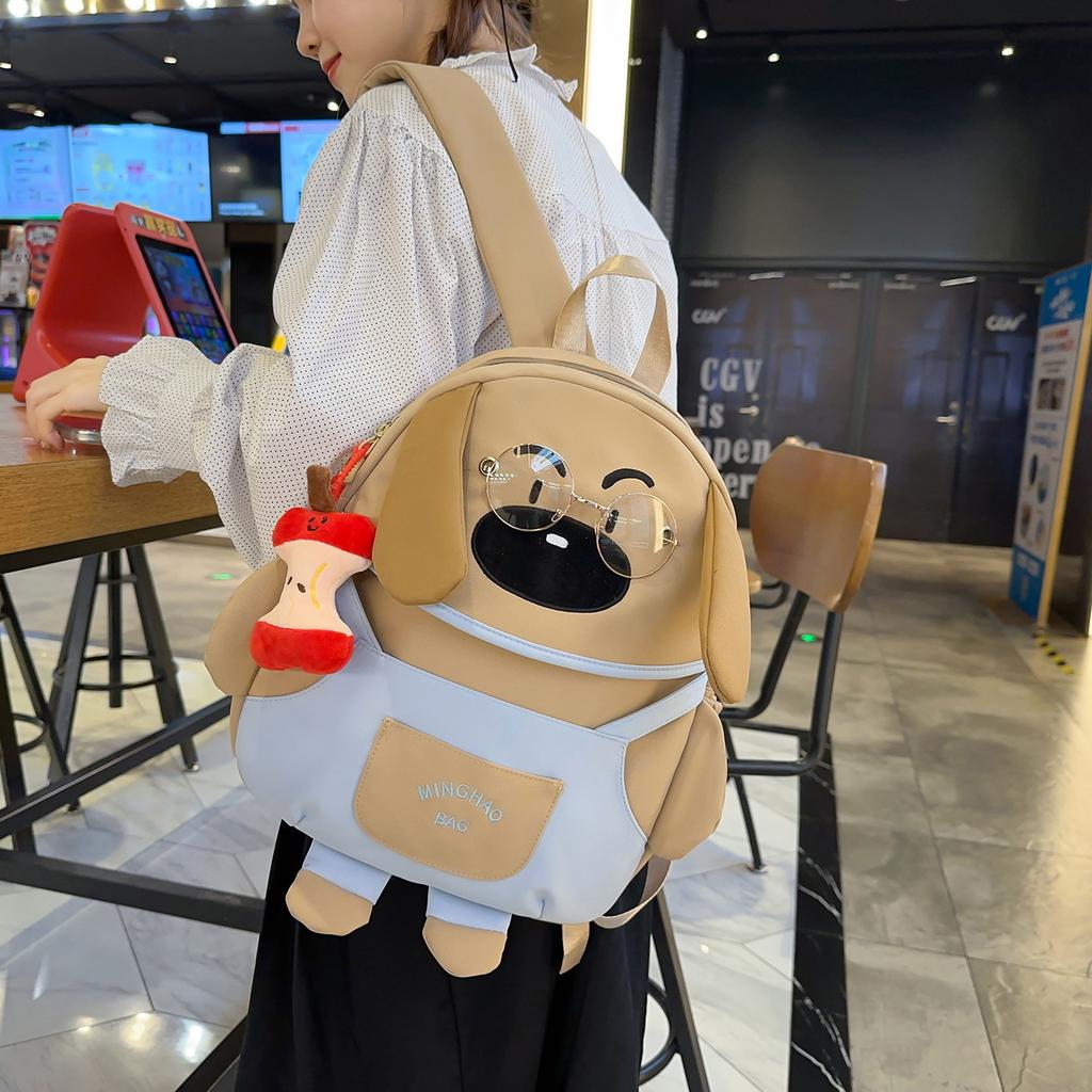 Schoolbag cute high-value puppy backpack cartoon junior high school student schoolbag university women large capacity leisure class bag backpack