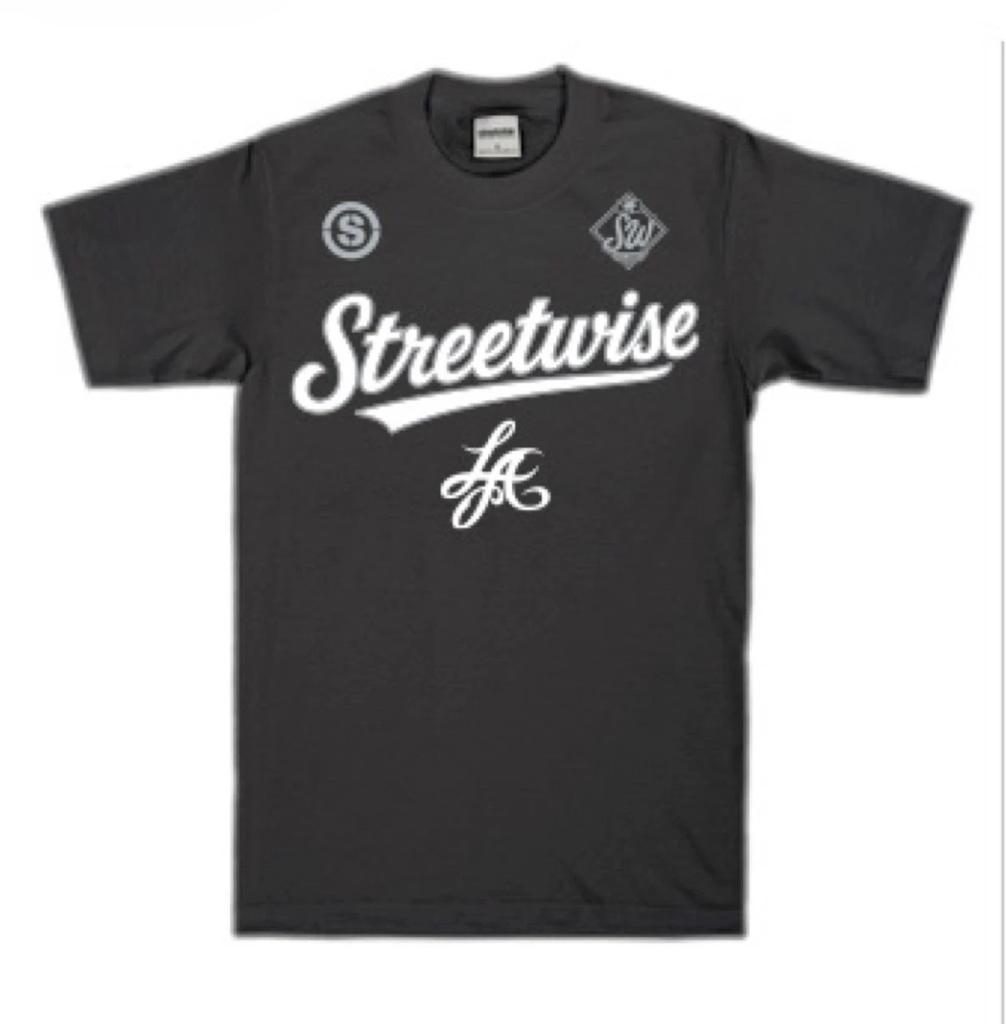 streetwise On The Field Graphic T-Shirt Black & Royal M-5XL