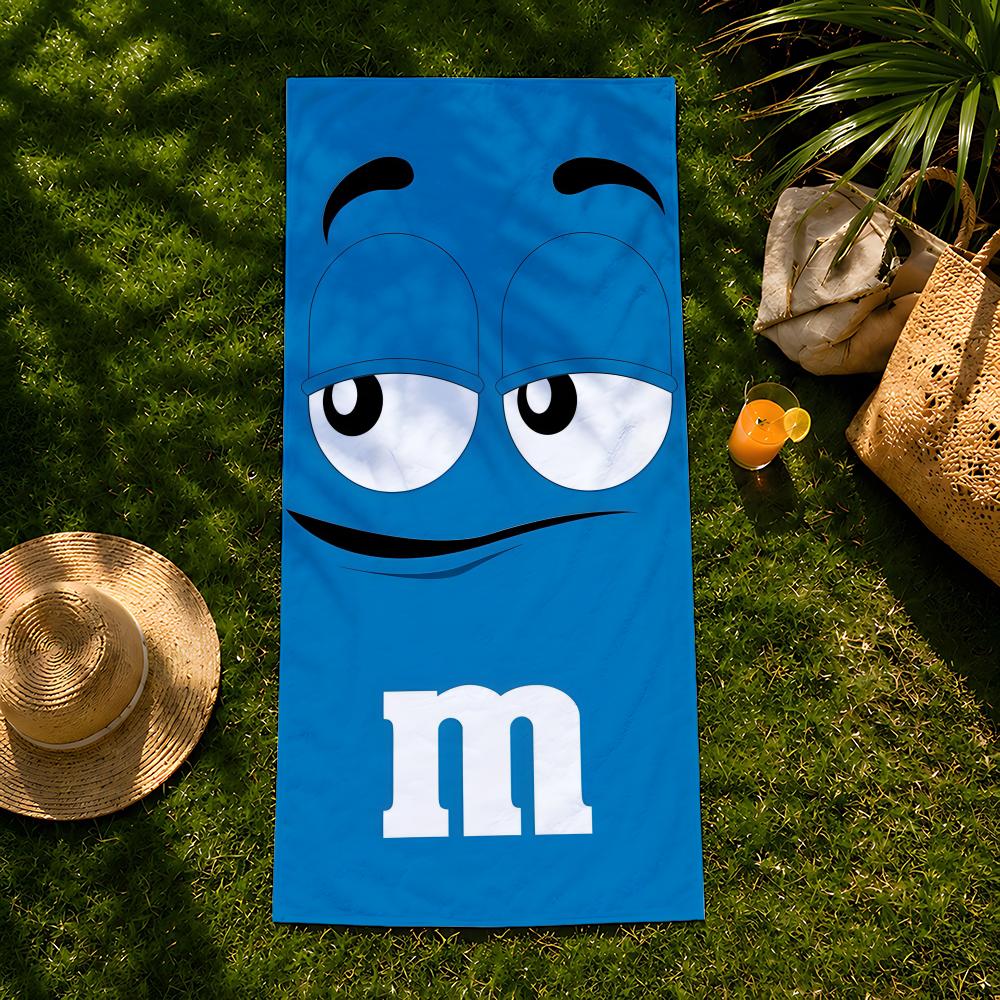 Food Candy Bean Towel Beach Towel, Quick Drying Absorbent Bath Towel for Swim, Gym, Camping, Outdoor Hot