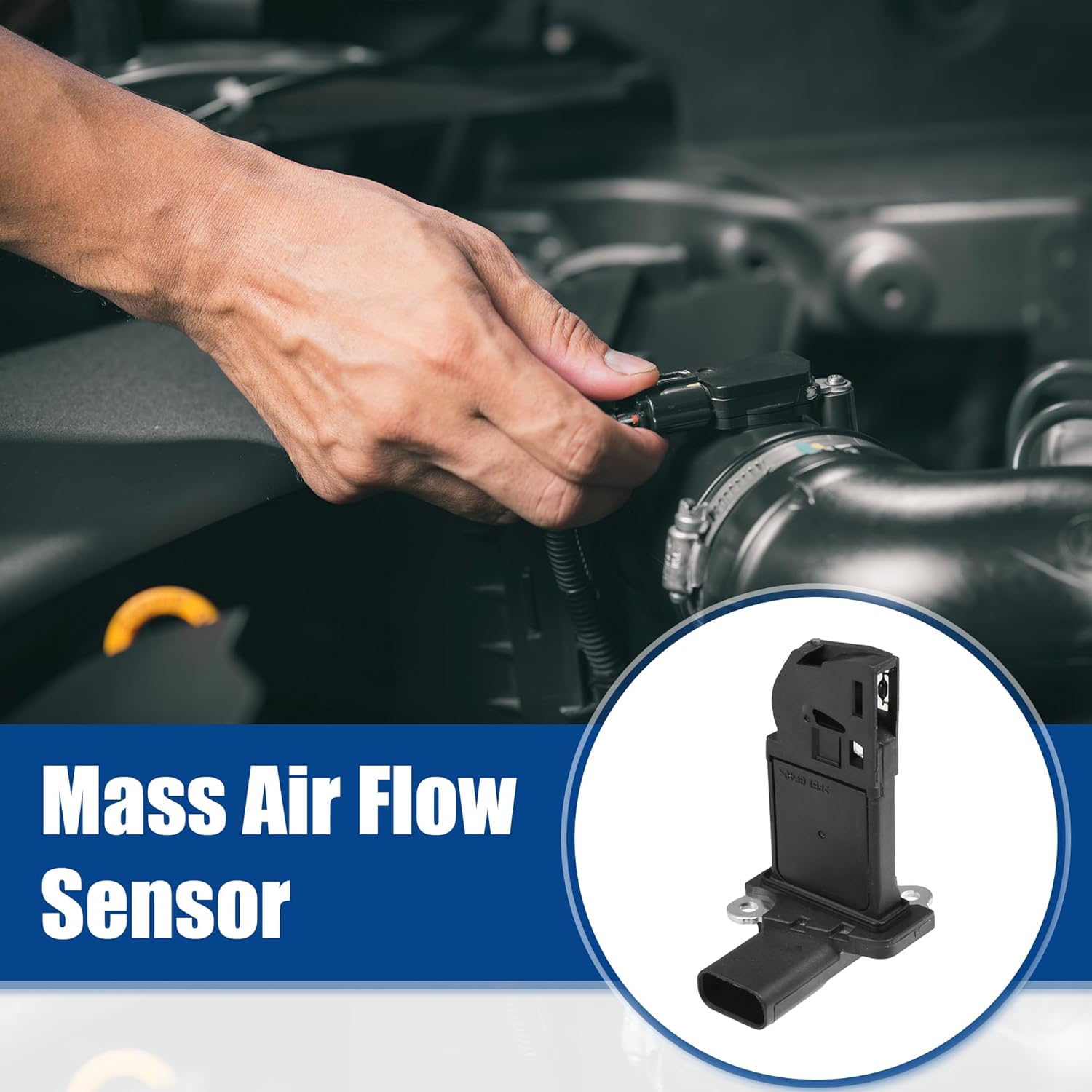 ACROPIX Mass Air Flow Sensor Replacement Fit for Ford Focus 2012-2018 for Ford C-Max 2013-2018 No.CP9Z12B579B - Pack of 1