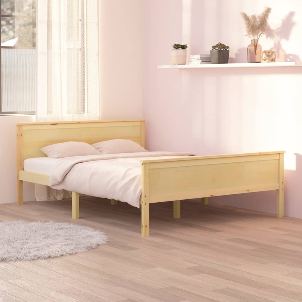 Solid Wood Bed without Mattress 120 x 200 cm Pine Wood