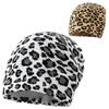 Trendy Leopard Print Knit Beanie Thick Warm Elastic Sports Hat Cool Travel Outdoor Fashion Unisex Winter Headwear Cap