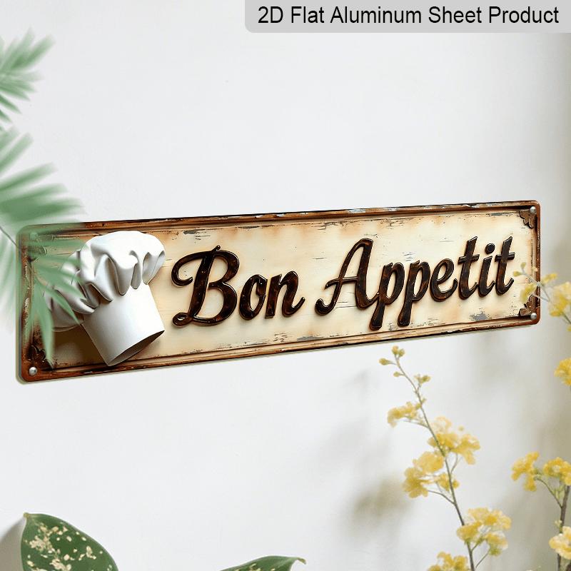Gourmet Antique Aluminum Decorative Sign-farmhouse 2D Plane Printing, Kitchen, Courtyard, Cafe, Bar Wall Hanging Art Poster-indoor/outdoor