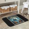 1pc Moonlit Halloween Mansion Non-Slip Doormat Bath Mat Floor Carpet Welcome Rug Home Decor Christmas Decor Xmas