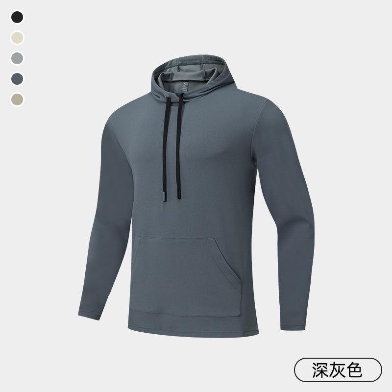 

Autumn Winter New Style Hooded Pullover Long Sleeve Fashion Casual Sports Top Outdoor Running Fitness Outfit Sweatshirt Hoodie XXL сірий