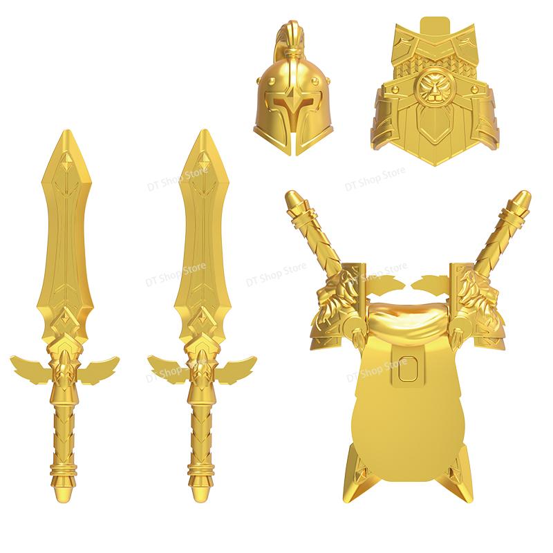 Medieval Ancient Castle Green Dragon Raven Knights Armour Assemble Scene Building Block Figures Children's Bricks DIY Toys Gifts