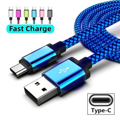 Type C Fast Charging Charger For Samsung  Xiaomi Type C USB Quick Charger Cable Date Sync Nylon Braided Wire Charger Cable