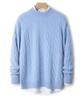 Men's Pure Wool Thick Cable Knit Sweater - Round Neck Solid Color for Autumn and Winter