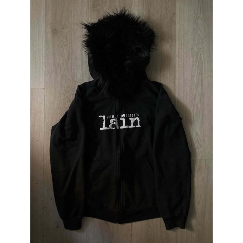 Clean Fit Hooded Zip-Up Sweatshirt With Letter Print Loose Streetwear Pullover Women Fall Season