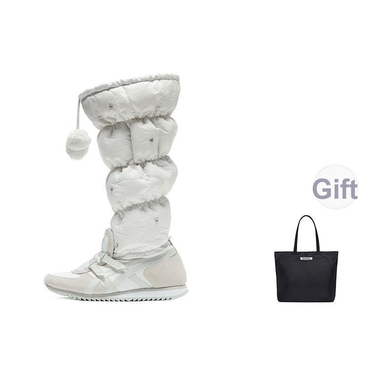 ONITSUKA TIGER Winter Heaven Vielseitige Persönlichkeit Warme High-Top Freizeitschuhe Damen Sneaker Weiß 1182A676-100