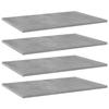 Bookcase Panels - VidaXL - 4 Pcs - Concrete Grey - Engineered Wood - 60x40x1.5 Cm