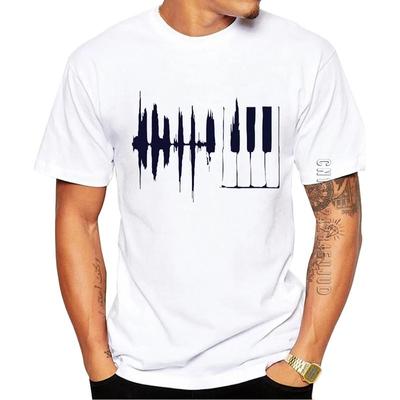 Herrenmode Bedruckte T-Shirts Top Rundhals Baumwolle Groß Locker Rundhals Kurzarm T-Shirts Herren