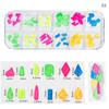 10Styles Neon Multi-Faceted Rhinestones DiamondS,Heart,Pearl, Beads 1-10mm AB/White/Colorful Crystal NailARTS 3D Rhinestones 14H