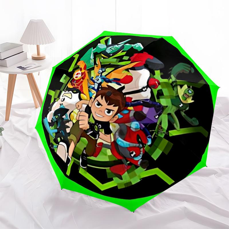 1PC Ben 10 Print Umbrella, Featuring Automatic Folding. This Sturdy And Durable Umbrella with Eight Ribs  yy250917025