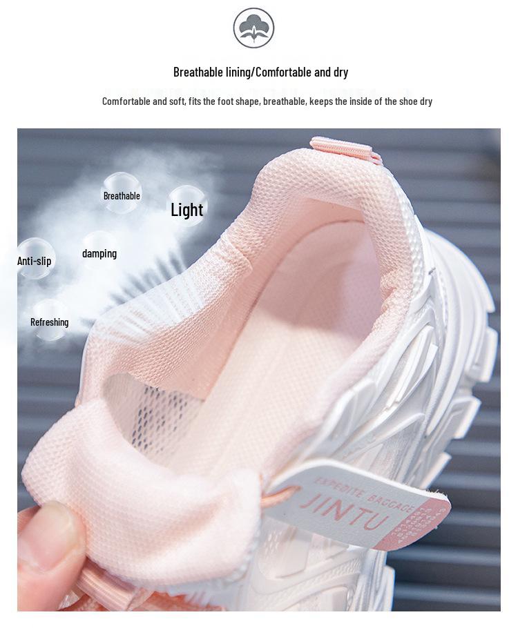 2025 Summer Kids' Breathable White Mesh Sneakers—Lightweight Style for Boys & Girls
