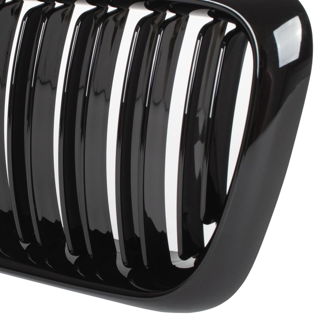 BMW 3 E36 96-00 grilles between the headlights (kidneys) left + right set BLACK GLOSSY DOUBLE BAR