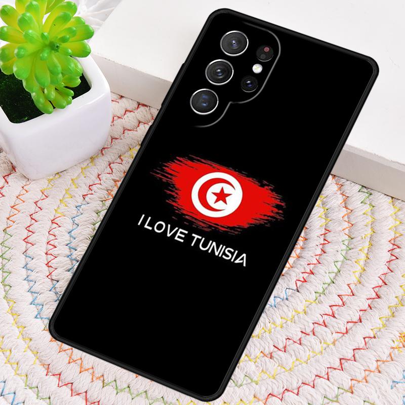 Tunisia Flag Map soft TPU Phone Case For Samsung Galaxy note 10 pro S26 S25 S24 S23 S22 Ultra Plus S21 FE S20 Shockproof Cover