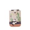 Laminated Concealed Mini Card Wallet Pull-out Type ID Card Holder 5 Card Pockets PU Leather Business Card Case