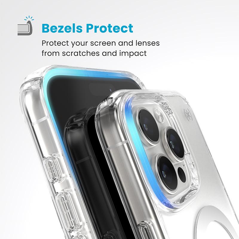 Speck Presidio Perfect-Clear Magsafe - Etui Iphone 16 Pro Max (Clear / Chrome Finish / Serene Silver)