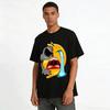 Melting Half Skull Cry Face Print Trendy Casual Short Sleeve T-Shirt Pure Cotton T-shirt