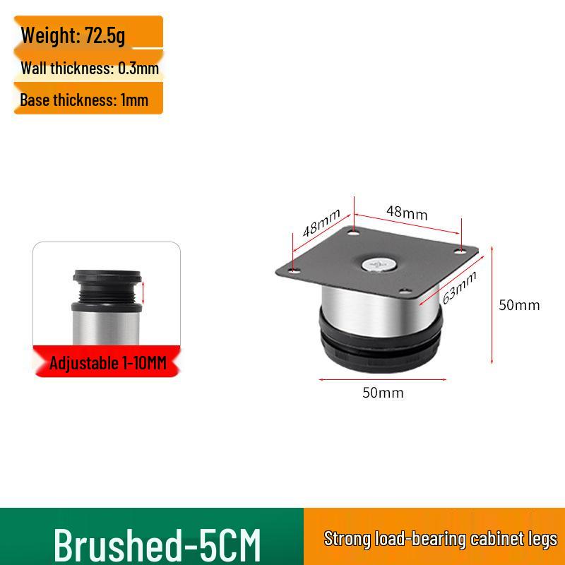 

Регульовані ніжки для меблів зі сталі для підтримки шафи або дивана Without Screws