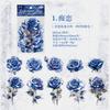 1pack/10pcs Colorful Rose Stickers, Beautiful Vintage Decor DIY Handmade Album Scrapbooking Decorative Paper Supplies