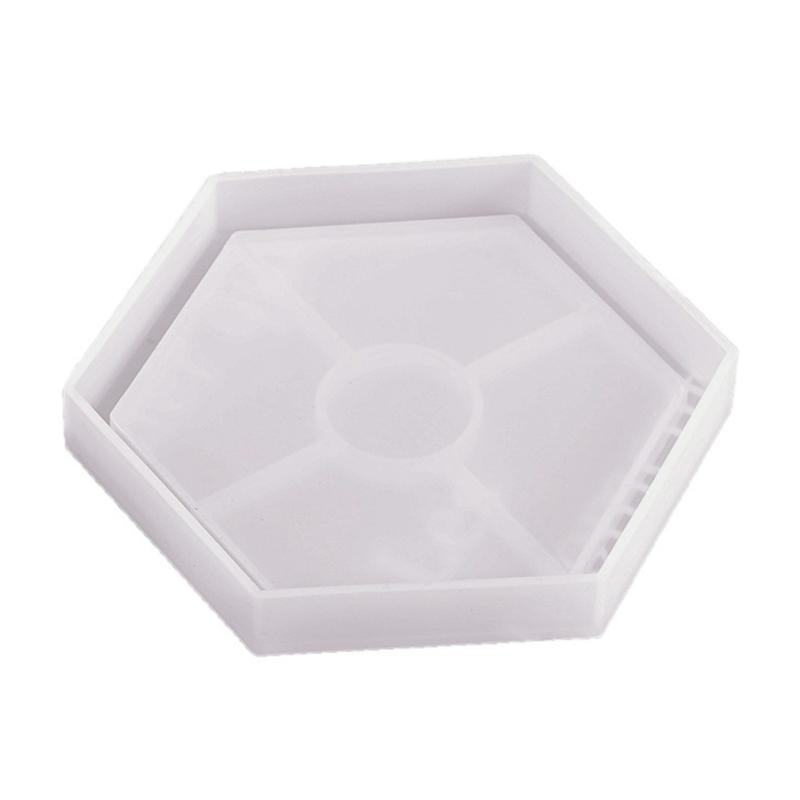 Placemat Tray Molds DIY Coaster Silicone Molds Epoxy Square Round Hexagon Molds for DIY Resin Casting Home Decoration