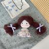 Plush Fabric Girl Doll Fabric Cotton Filled Mini Cartoon Doll Braid Girl Doll  Spring