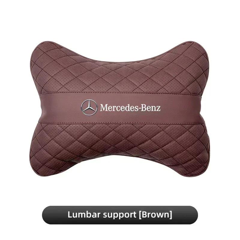 Car Seat Headrest Neck Pillow Lumbar Back Support Pad For Mercedes Benz AMG W177 W176 X166 X167 C257 C218 X253 C118 C117 H247 PB1