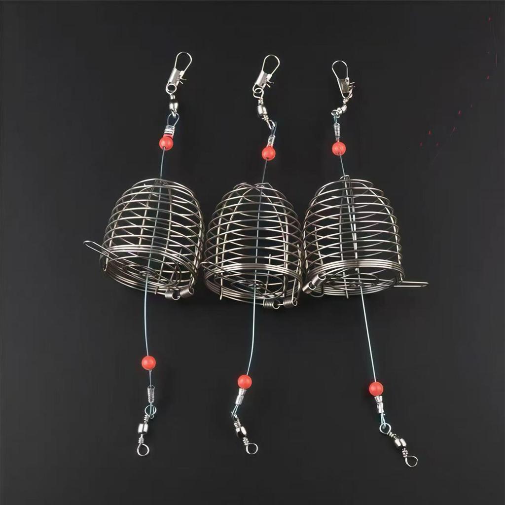Fishing Bait Cage Bait Fishing Feeding Trap Stainless Steel Reusable Fishing Cage Small Trap Basket For Fresh Water Saltwater