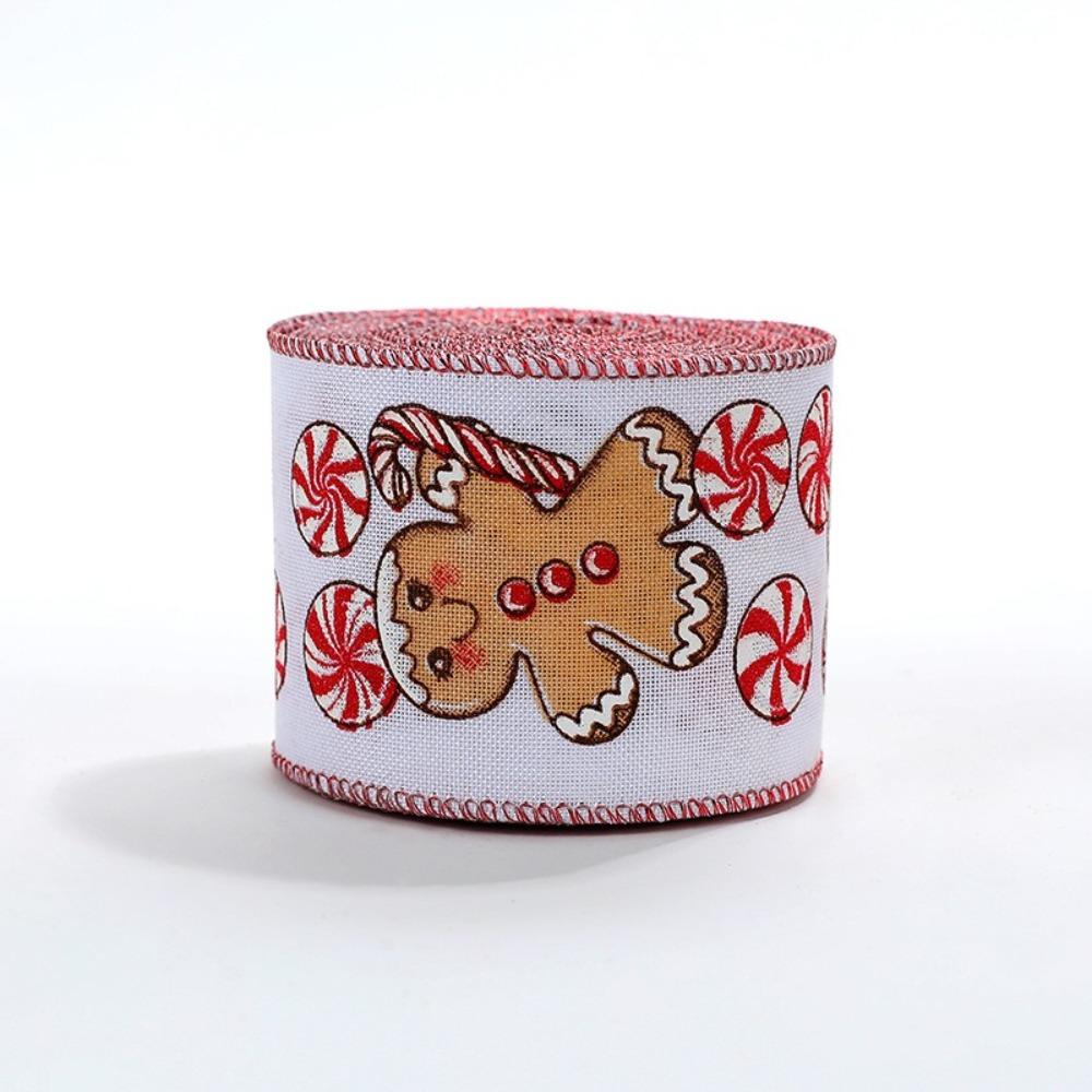 2m Weihnachtsband Weihnachtsgeschenk Sackleinenband Neues Stoffwirbelband