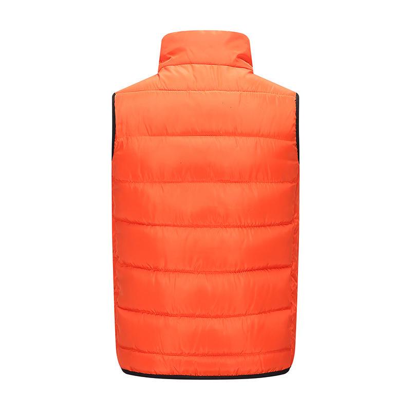 Unisex Winter Down Cotton Vest – Thick, Warm, Outdoor Waistcoat with Embroidered Logo