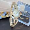 Luxury Watch Women Small Round Dial Fashion Wristwatch Elegant Diamond Inlaid Casual Ladies Bracelet Watches Reloj Para Mujer