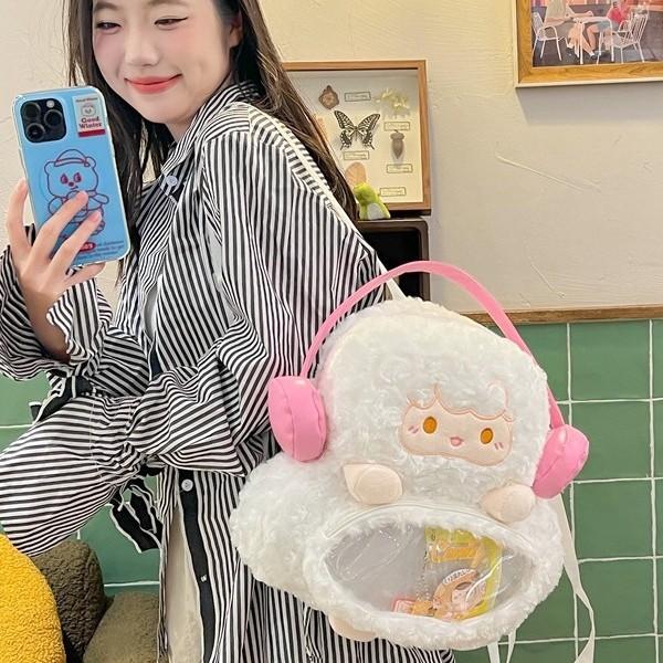 Theme Cartoon Penguin Plush Backpack Outdoor Large Capacity Itabag Transparent