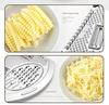 304 Stainless Steel Multifunctional Vegetable Cutter & Colander, Wavy Blade for Slicing/Shredding, Kitchen Drain Basket