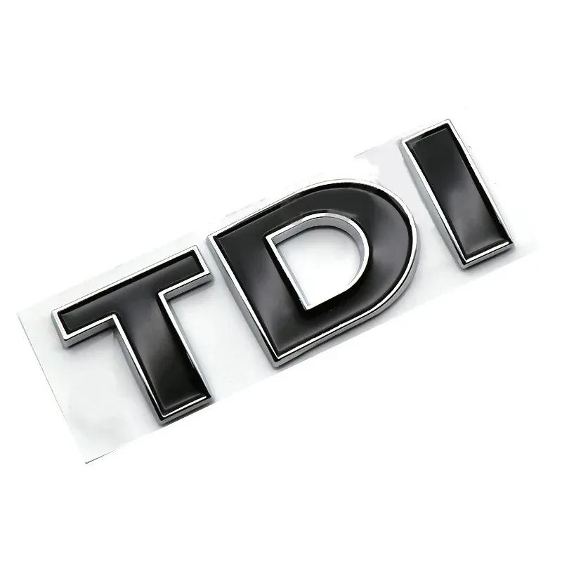 EPYFH1 3D Metal TDI Letters Emblem Badge Sticker Decals for VW Golf 4 5 6 7 JETTA PASSAT MK2 MK4 MK5 MK6 MK7